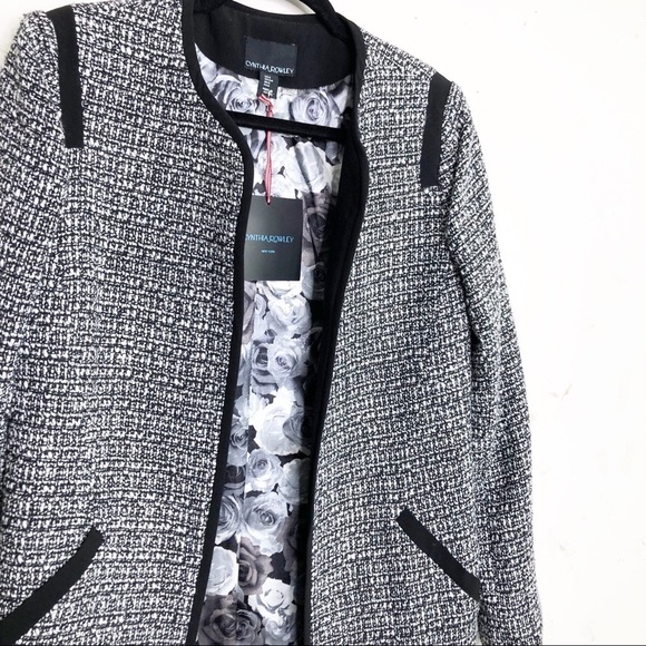CYNTHIA Rowley Open closure tweed coat - Picture 4 of 11